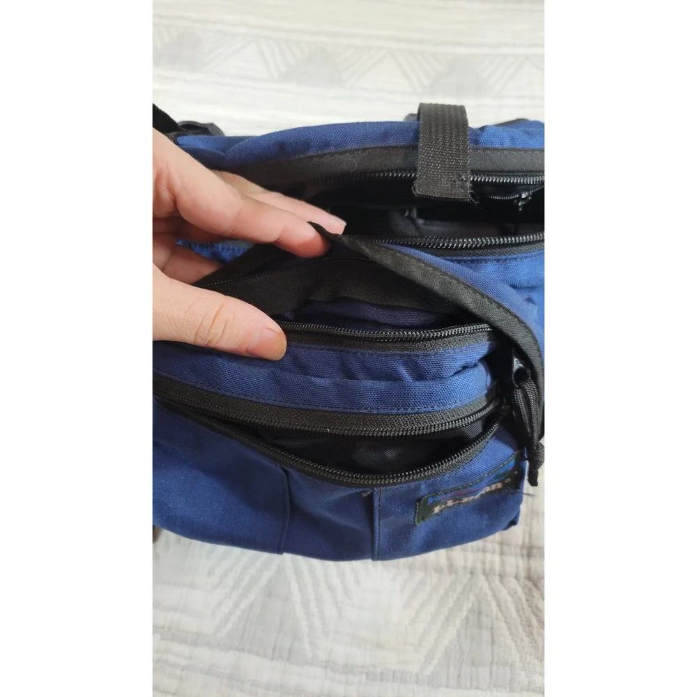 Vintage L.L. Bean Camera Shoulder Bag Blue USA Made | Adjustable Strap | Padded